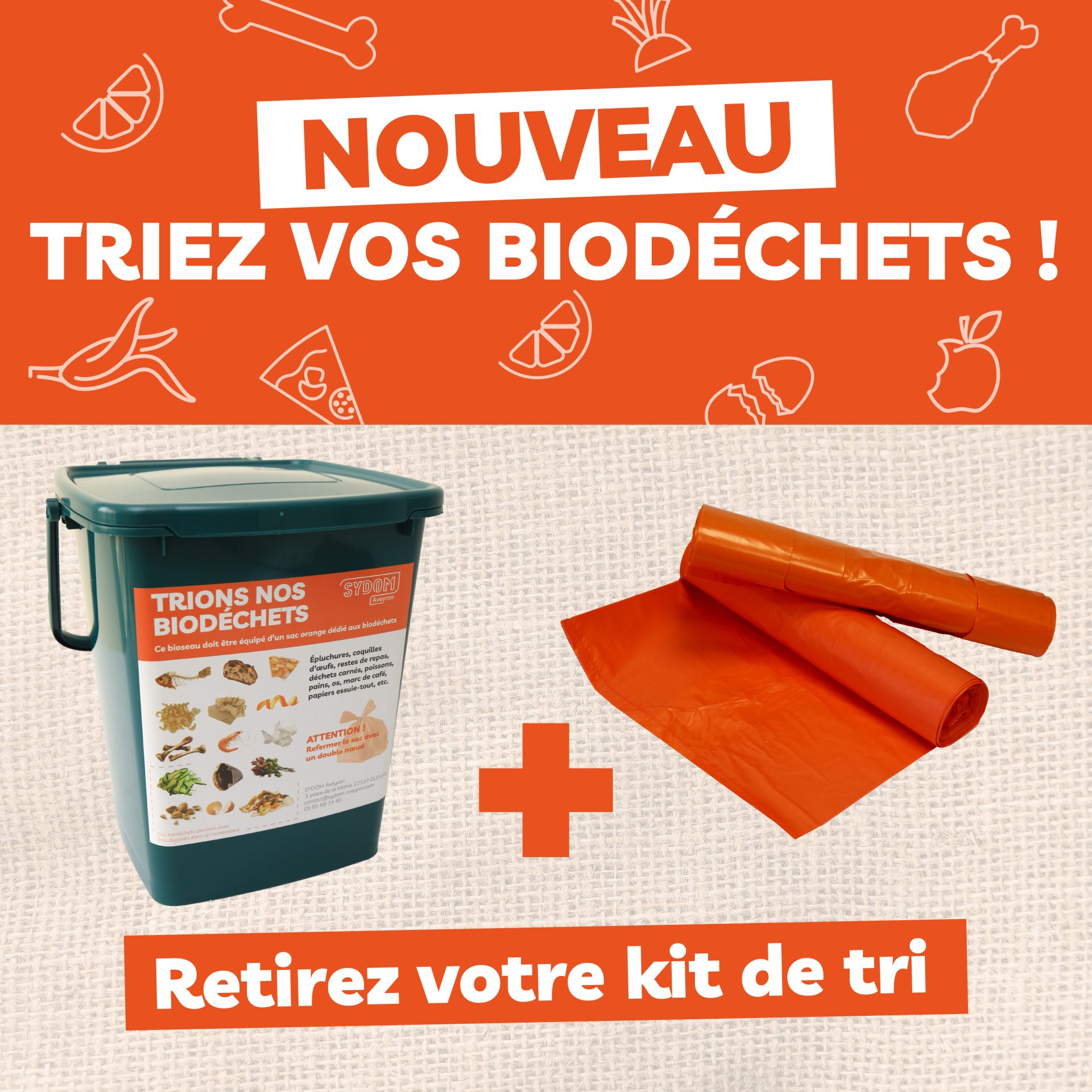 Lire la suite à propos de l’article TRIONS LES BIODECHETS- La COMMUNAUTE des COMMUNES du PAYS RIGNACOIS et le SYDOM de l’AVEYRON s’engagent dans la collecte des biodéchets